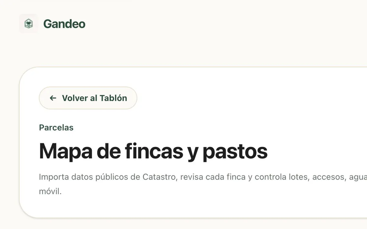 Parcelas y rotaciones de una ganadería